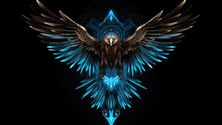 Mystical Raven of the Night Abyss wallpaper