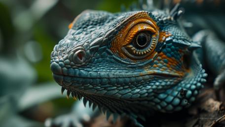 Mystical Gaze of the Jungle Lizard wallpaper