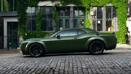 Muscle Car Prestige Amongst Urban Greenery wallpaper