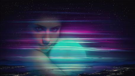 Mystic Glance Amidst Digital Horizons wallpaper