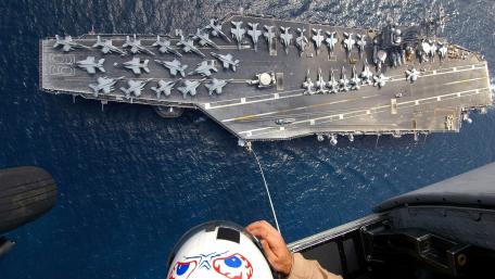 Majestic Naval Power Displayed at Sea wallpaper