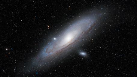 Majestic Andromeda Spiral Galaxy Adrift in Space wallpaper