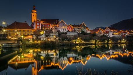 Twilight Serenity in Frohnleiten wallpaper
