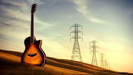 Harmony of Nature and Sound in Dusk wallpaper