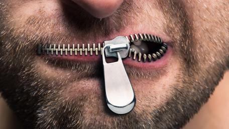 Muted Expression Zipper Lips wallpaper