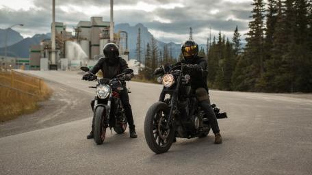 Dark Highway Adventure on Motorcycles wallpaper