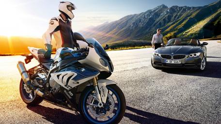 Sunset Ride on Mountain Roads wallpaper