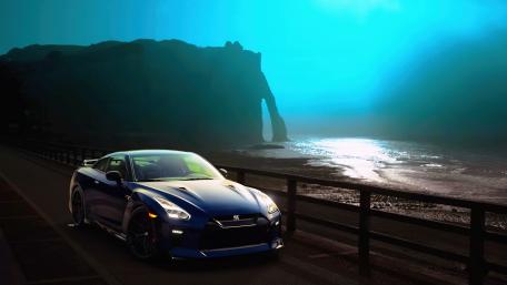 Speed Meets Serenity by the Sea wallpaper