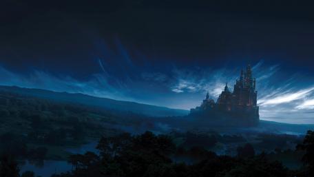 Mystical Castle at Night wallpaper