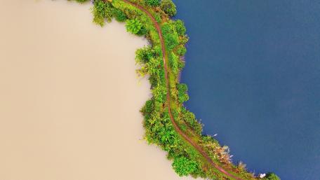 Aerial View of Lush Divide wallpaper