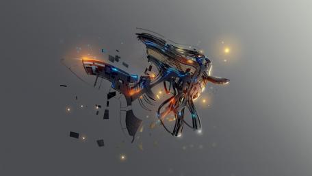 Abstract Digital Art Explosion wallpaper