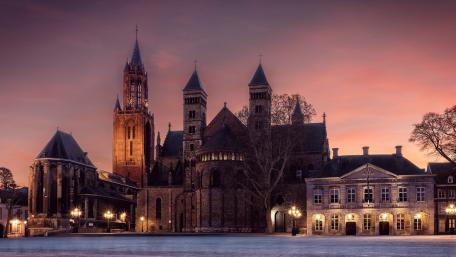 Twilight Serenity at the Historic Cathedral wallpaper