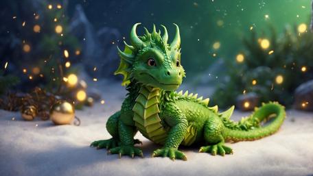 Enchanted Winter Dragon wallpaper