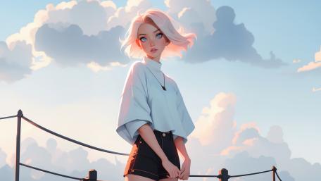 Serene Skyward Stare wallpaper