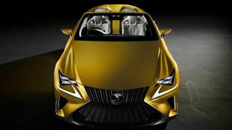 Golden Luxury Car Front View wallpaper