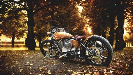 Harley-Davidson Autumn Ride wallpaper