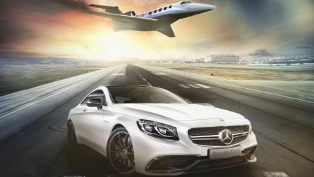 Luxury and Speed Converge at Sunset wallpaper