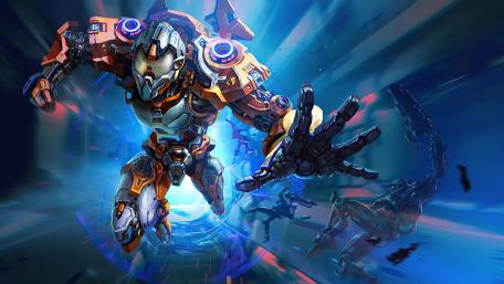 Futuristic Mech Battle Emergence wallpaper