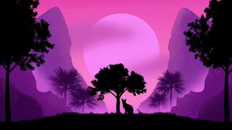 Mystical Twilight Silhouette wallpaper