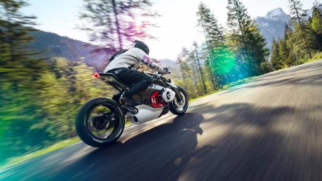 BMW Motorcycle in Scenic Mountain Ride wallpaper