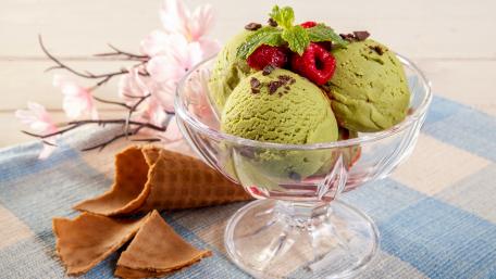 Pistachio Ice Cream Delight wallpaper