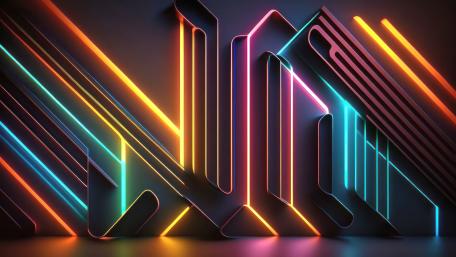 Neon Geometry Light Extravaganza wallpaper