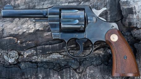 Classic Colt Pistol Display in High Resolution 4K wallpaper