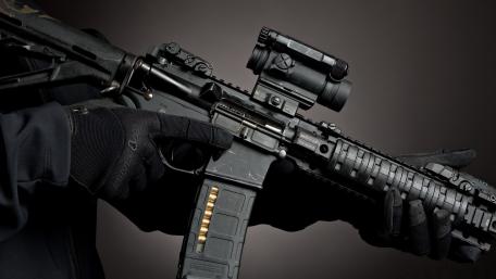 Up-Close Tactical Firearm Precision wallpaper