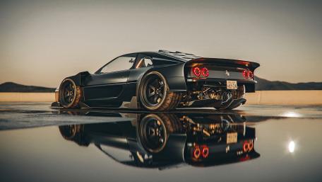 Sleek Supercar at Twilight Reflection wallpaper