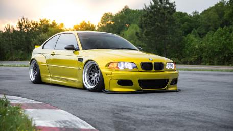 Stylish Yellow BMW E46 M3 Wallpaper wallpaper