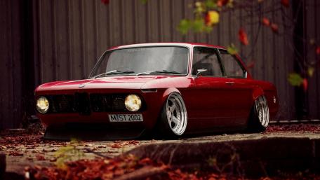 Vintage Red Car Elegance wallpaper