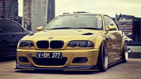 Sleek BMW E46 M3 in Stunning Yellow Finish wallpaper