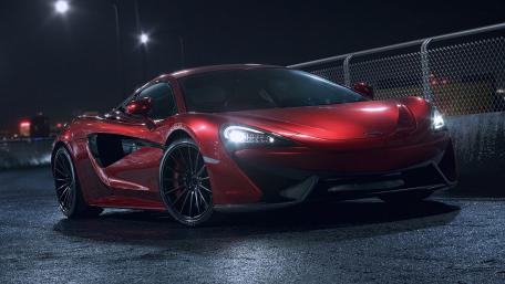 Red McLaren 570S Supercar Night Showcase wallpaper