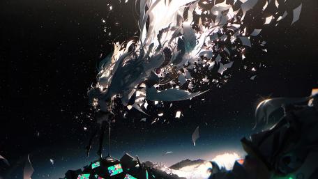 Shattered Realms in the Cosmos wallpaper