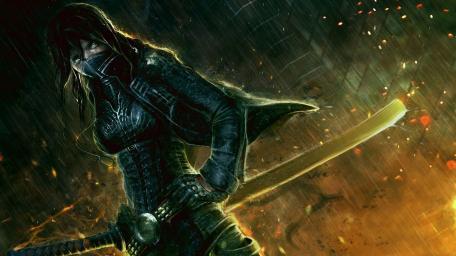 Warrior in the Rain wallpaper