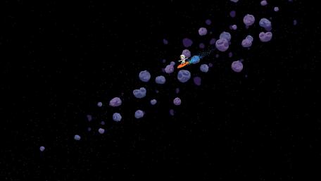 Asteroid Trail in the Cosmic Dark wallpaper