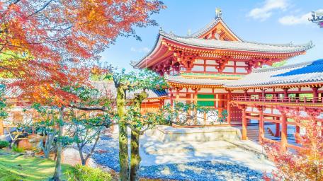 Autumn Serenity at a Japanese Temple wallpaper