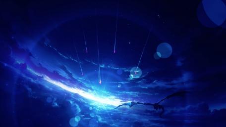 Eternal Flight in a Celestial Realm wallpaper