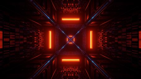 Neon Tech Tunnel Vision wallpaper