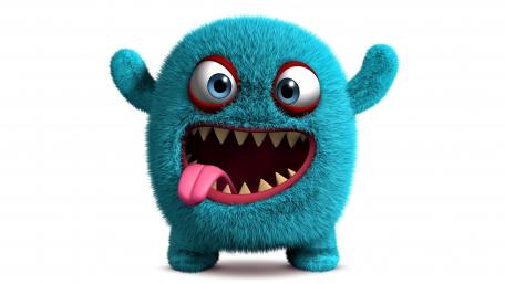 Cute Furry Monster Fun wallpaper
