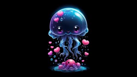 Glowing Jellyfish Fantasy wallpaper