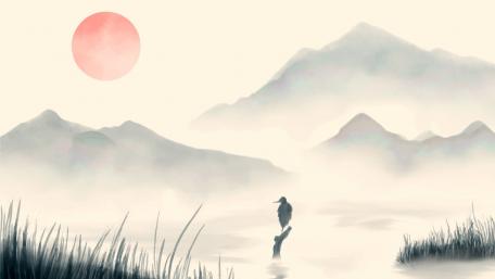 Misty Mountain Solitude wallpaper