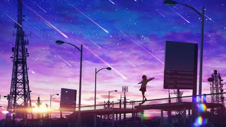 Starry Urban Dreamscape wallpaper