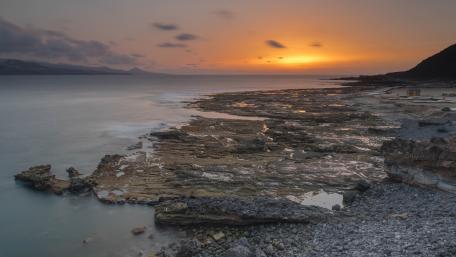 Coastal Sunset Serenity wallpaper