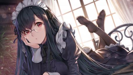 Maid at Rest in Sunlit Room wallpaper