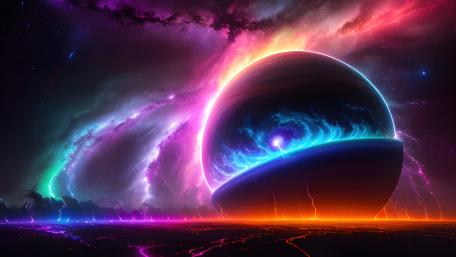 Ethereal Cosmic Vortex wallpaper