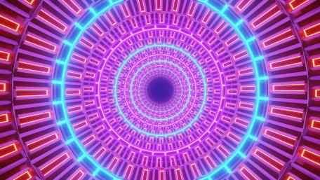 Vibrant Neon Tunnel Vision wallpaper
