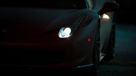 Mysterious Ferrari Under Moonlight wallpaper