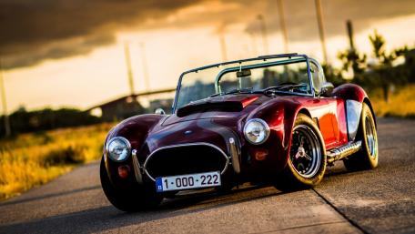 Sunset Glory with Vintage AC Cobra wallpaper