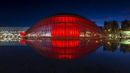 Valencia's Futuristic Nightscape wallpaper